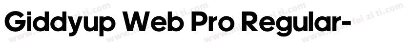 Giddyup Web Pro Regular字体转换
